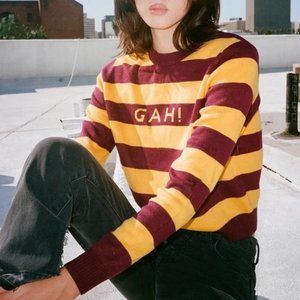Lisa Says Gah "Gah!" Striped Sweater NWOT